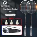 Outtobe Badminton Racket 6PCS Badminton Racket Set Sports Fitness Rackets Professional Iron Alloy Badminton Racket Sturdy Rackets Shock Absorption Racket High Tension Racquet with Carrying Bag & 3 Shuttlecocks.