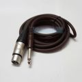 1/4 Inch TS Male to XLR Female Cable Unbalanced 6.35mm Mono to XLR Mic Cable 4N OFC Conductor Dual Shielding Noise Free Cable 1.5M.