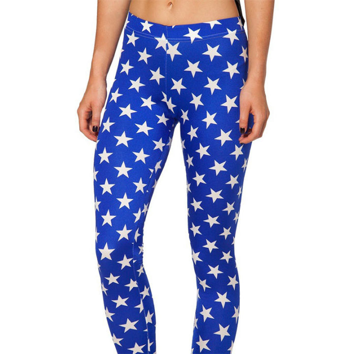 Blue Stars Leggings Women Leggings Jeggings Legging Pants Legins Printed Fashion Leggings House Foocus