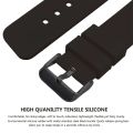Fashion Watch Straps 14/16/18/19/20/21/22/24 mm Silicone Samsung Galaxy, Garmin Huawei Soft Rubber Watch Bands Multiple Colors.