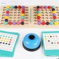 Wooden Board Bead Game 2 Player Montessori Toy for Kids Toddlers Girls Boys.