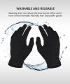 REUSABLE COTTON HAND GLOVES BLACK. 
