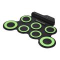 Portable Electronic Drum Digital USB 7 Pads Roll up Drum Set Silicone Electric Drum Pad Kit with DrumSticks Foot Pedal.