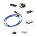 Cat7 Ethernet Cable Lan Flat Cable UTP CAT 7 RJ 45 Network Cable 1m 1.5m 2m 3m 5m Patch Cord Grid Blue Black For Laptop Route.
