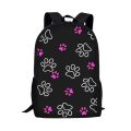 Colorful Dog Paw Print Student Large Capacity School Bag for Girls Boys Teenager Daily Casual Backpack Travel Storage Rucksacks. 