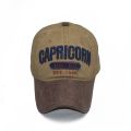 CAPRICORN Embroidered Baseball Cap Embroidered Peaked Cap Washed To Make Old Sunshade Outdoor Mountaineering. 