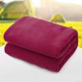 Soft Fleece Sleeping Bag Liner Business Backpacking Thermal Camping Blanket Deep Red. 