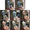 500/650ML Student School Portable with Straw Sports Plastic Bottle Multicolor Water Cup Water Bottle. 