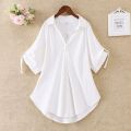 Stylish Addition - Women Fashion Long Sleeves Ruffles Casual Ladies tops shirts Elegant silk Blouse for Women - Blouse - Sustainable Choice.