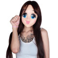 Big Eyes Loli Latex Mask Anime Cosplay Kigurumi Full Face Mask Cartoon Character Lolita. 