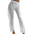 Women Mesh Ruffle Trim Cover Up Pants Beach Cover Up Beach Wrap Bikini Shiny Wraps Cover Ups For Swimwear Ruffle Pants 2022. 
