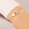 Simple Fashion Love Heart Bracelet For Women Personality Design 26 Letters Bracelet Hand Jewelry Golden Accessory Exquisite Girl Gifts Cologo. 