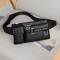 Shanda Crocodile Chest Bag Multi-Functional Large Capacity Waist Bag Casual Shoulder Messenger Bag Men's Bags Trendy Fashion Outdoor. 