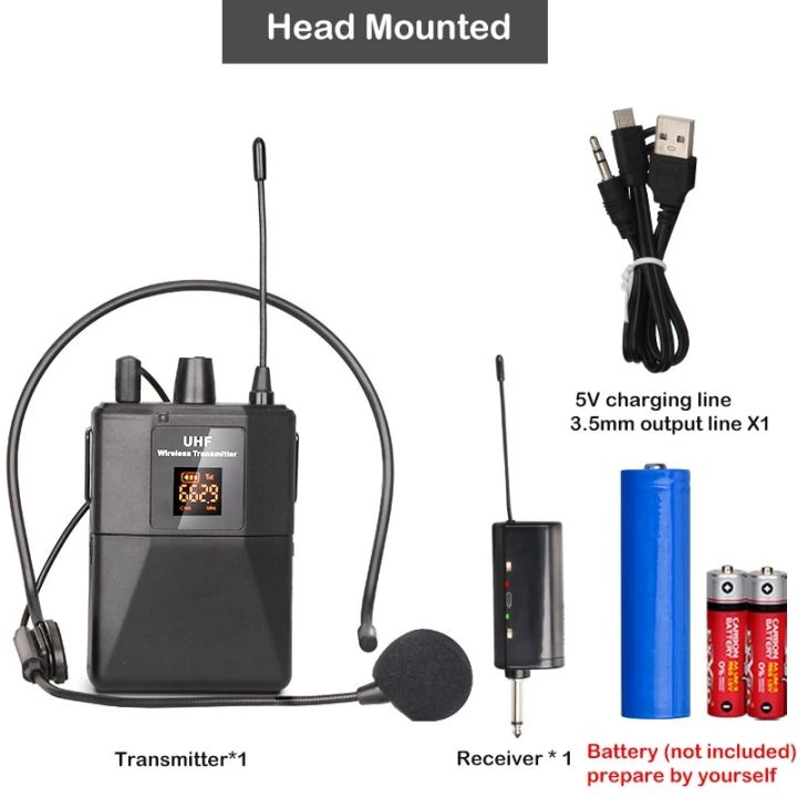 UHF%20Wireless%20Headset%20Microphone%20with%20Transmitter%20Receiver%20LED%20Digital%20Display%20Bodypack%20Transmitter%20for%20Teaching%20Live%20Performance%20-%20Image%207