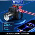 UZBOO Headlight Waterproof Rechargeable Motion Sensor Head Light Powerful Headlamp LED Headlamp Induction Headlight Waterproof Work Light USB Rechargeable Emergency Light Head-mounted Lamp.