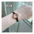 New Fashion Student Women's Watch Women's Simple Niche Retro Belt Small round Palte High-Grade Quartz Women's Watch.