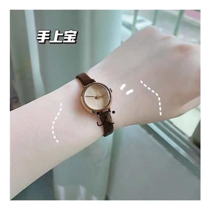 New%20Fashion%20Student%20Women's%20Watch%20Women's%20Simple%20Niche%20Retro%20Belt%20Small%20round%20Palte%20High-Grade%20Quartz%20Women's%20Watch%20-%20Image%202