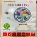 Joy Super JY-2570 Professional 6 Battery Rechargeable Portable Table Fan. 