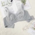 Latex Rabbit Ears Bra Soft with Steel Ring Thin French Style Lace Push up Adjustable Accessory Breast Push up Bra Female Sexy.