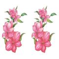 Miss Meow Colorful Flower Tattoo Sticker Waterproof Female Lasting Vertical C-section Scar Covering Tattoo Sticker.