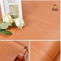 300x60 cm Self Adhesive Wood Grain Furniture Stickers PVC Wallpaper cabinets Gloss Film Vinyl Counter Top Decal ( 10x2 feet). 