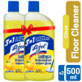 Lizol Disinfectant Floor & Surface Cleaner Citrus 2x500ml Double Pack, Kills 99.9% Germs. 