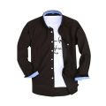 Navy Blue Cotton Long Sleeve Casual Shirt For Men. 
