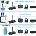 192KHz DAC Digital to Analog Audio Converter BT Optical Coaxial Fiber SPDIF to RCA 3.5mm Jack Audio Amplifier with Bass Volume. 