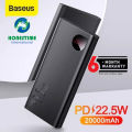 Baseus Power Bank Adaman 22.5w 20000Mah PPAD000101 Metal Digital Display Quick Charge Power Bank | 6 Months Official Warranty by Honestime. 