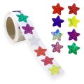 Holographic Color Gold Star Stickers for Kids Reward 1inch Foil Star Stickers Labels for Wall Crafts Classroom Teachers Supplies. 