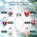 Clear Plastic Bulb Ornaments Christmas Crafts Supplies Fillable Christmas Bulbs Light Bulb Shaped Ornaments DIY Christmas Ornaments. 