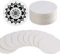 Round Canvas Paper for Water, Acrylic, and Oil Colors – 10 Sheets, White Round Mandala Art Card. 