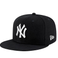 Black Cotton NY DJ Cap for Men. 