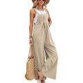 Women Solid Color Oversized Wide Leg Playsuit Summer Loose Plus Size Ladies Jumpsuits. 