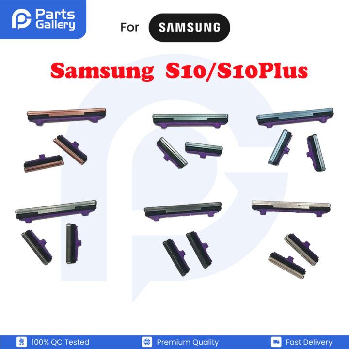 For Samsung Galaxy S10/S10 Plus Side Volume Button + Power ON / OFF, Bixby Buttton Key Set Replacement Parts