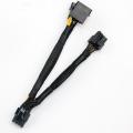 Dual 4Pin IDE Molex to GPU Dual (6+ 2)Pin Power Supply Cable Adapter. 