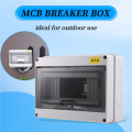IP65 Mcb Breaker Box Distribution Protection Box ABS Power Electronic Din Rail Enclosure for Circuit Breaker HT-8 Way.