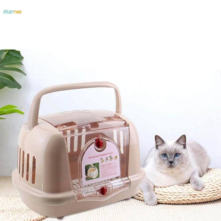 Outdoor%20Cage%20Dog%20Crate%20Transport%20Box%20Cats%20Aviation%20Box%20for%20Kitten%20Camping%20brown%20-%20Image%202