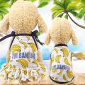 【Ready Stock Fruit Strawberry/Banana Printing Dog Dress Beautiful Cat Dress puppy clothes small damit ng aso for shih tzu XS-XXL Sling And Vest. 