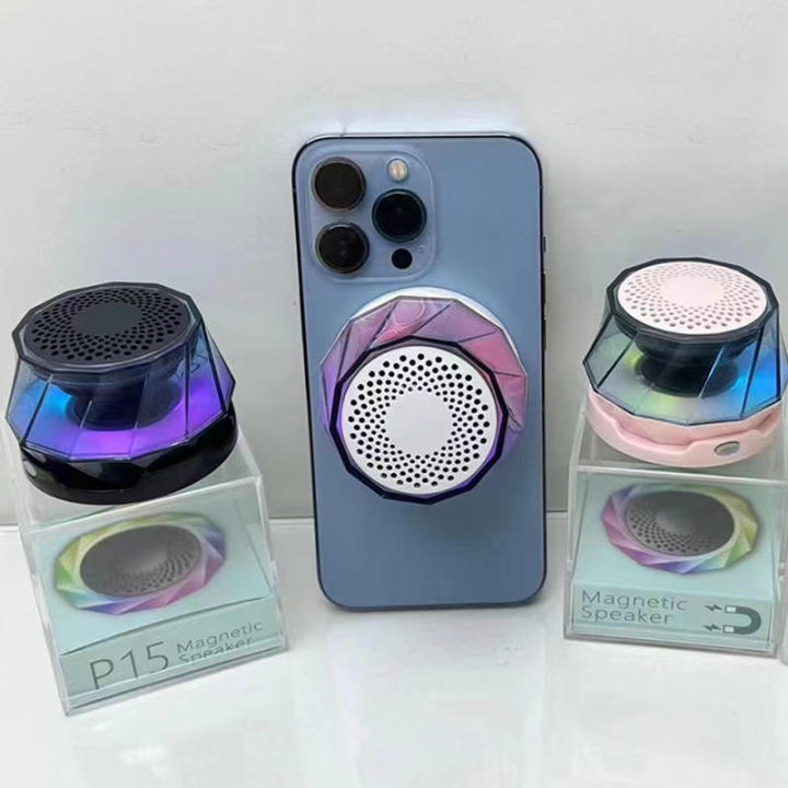 P15%20LED%20Wireless%20Bluetooth%20Speaker%20with%20Magnetic%20Phone%20Holder%20and%20RGB%20Colorful%20Light%20-%20Image%203