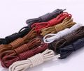 Waxed Cotton Round Shoelaces Leather Shoes Boots lace Waterproof ShoeLaces Shoestring Rope String Cord Black Brown Gray Red Blue.