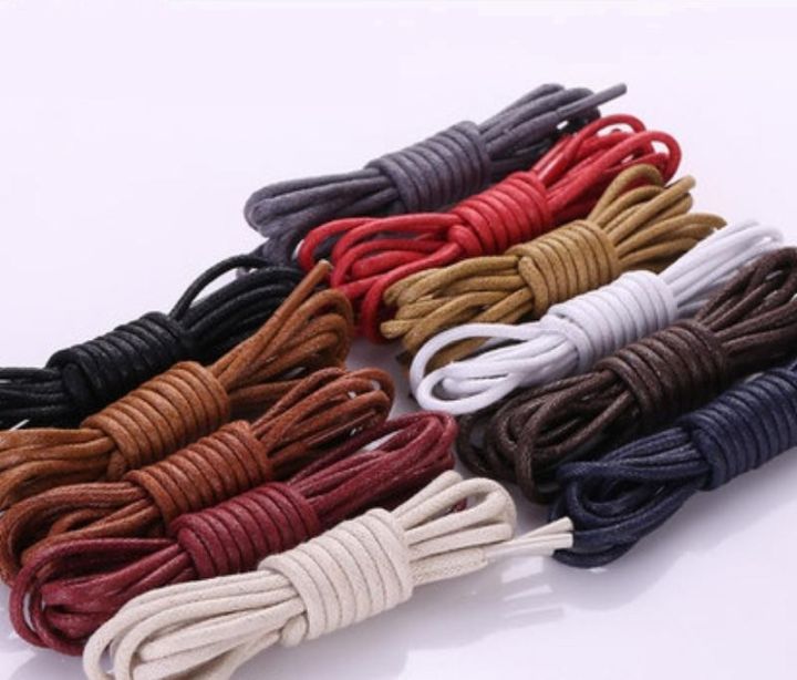 Waxed%20Cotton%20Round%20Shoelaces%20Leather%20Shoes%20Boots%20lace%20Waterproof%20ShoeLaces%20Shoestring%20Rope%20String%20Cord%20Black%20Brown%20Gray%20Red%20Blue%20-%20Image%202