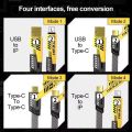 CASIFY CU05 65W 4 in 1 65W Fast Charging Cable USB To Type C PD Cable Fast Charger Mobile Phone Cable 65W Fast Charging Cable Type C to C Usb To C To iPhone Cable.