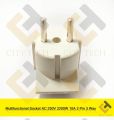 Electrical Multifunctional Socket AC 250V 2200W 10A 2 Pin 3 Way Multi Socket EU Male Plug To Multi Socket Converter 2 Pin Male Plug With 3 Point Socket - multi plug.