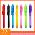 Luminous Light Invisible Pen UV Check Money Drawing Magic Pens Learning Education Toys for Children 2 in 1 Light Drawing Pen. 