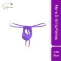 Men's Sexy Underwear Knitted Panties Without Trace T-shaped Back pants Micro Thongs For Men's From Shilpiana (Purple - Free Size). 