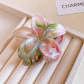 Fashion Women Beach Vacation Bohemia Egg Flower Hair Clips Tie-dye Flower Large Hair Claw Hairpin Women Girls Accessories.