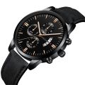 Sleek Minimalist Watch For Mens Fashion Leather Strap Dial Men's Analog Quartz Watch Gift Luxury Men Mechanical Wristwatches.
