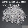 Water Clear LED Red 5mm Ultra Bright-50Pcs. 