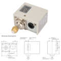 SPDT switch SPC-110E Controller 24V-380V Pressure pressure regulator water pump conditioning equipment for limit control. 